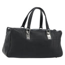 CHANEL Choco Bar Boston Bag Caviar Skin Black Silver CC Auth 192194SAM-1