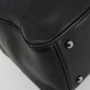 CHANEL Choco Bar Boston Bag Caviar Skin Black Silver CC Auth 192194SAM-11