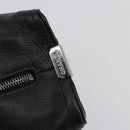 CHANEL Choco Bar Boston Bag Caviar Skin Black Silver CC Auth 192194SAM-15