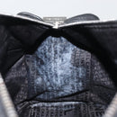 CHANEL Choco Bar Boston Bag Caviar Skin Black Silver CC Auth 192194SAM-19