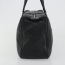 CHANEL Choco Bar Boston Bag Caviar Skin Black Silver CC Auth 192194SAM-4