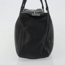 CHANEL Choco Bar Boston Bag Caviar Skin Black Silver CC Auth 192194SAM-5