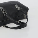 CHANEL Choco Bar Boston Bag Caviar Skin Black Silver CC Auth 192194SAM-7