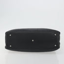CHANEL Choco Bar Boston Bag Caviar Skin Black Silver CC Auth 192194SAM-9