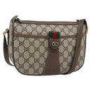 GUCCI GG Supreme Web Sherry Line Bag PVC Beige Gold 89 02 032 Auth 192195-1