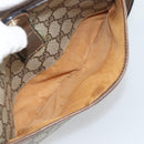 GUCCI GG Supreme Web Sherry Line Bag PVC Beige Gold 89 02 032 Auth 192195-11
