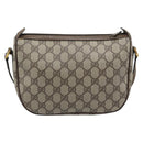 GUCCI GG Supreme Web Sherry Line Bag PVC Beige Gold 89 02 032 Auth 192195-2