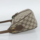 GUCCI GG Supreme Web Sherry Line Bag PVC Beige Gold 89 02 032 Auth 192195-3