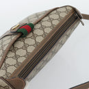 GUCCI GG Supreme Web Sherry Line Bag PVC Beige Gold 89 02 032 Auth 192195-6