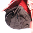 GUCCI GG Canvas Guccissima Trophy Bag Leather Red Gold 189829 Auth 192196V-17