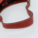 GUCCI GG Canvas Guccissima Trophy Bag Leather Red Gold 189829 Auth 192196V-7