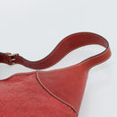 GUCCI GG Canvas Guccissima Trophy Bag Leather Red Gold 189829 Auth 192196V-8