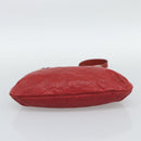 GUCCI GG Canvas Guccissima Trophy Bag Leather Red Gold 189829 Auth 192196V-9