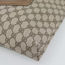 GUCCI GG Supreme Web Sherry Line Tote Bag PVC Beige Gold Auth 192197-9