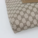 GUCCI GG Supreme Web Sherry Line Tote Bag PVC Beige Gold Auth 192197-14
