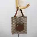 GUCCI GG Supreme Web Sherry Line Tote Bag PVC Beige Gold Auth 192197-19