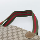 GUCCI GG Supreme Web Sherry Line Tote Bag PVC Beige Gold Auth 192197-8