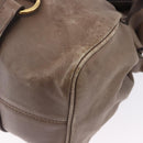 Miu Miu Hand Bag Leather 2way Beige Gold Auth 192198V-15
