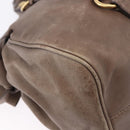 Miu Miu Hand Bag Leather 2way Beige Gold Auth 192198V-16