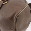 Miu Miu Hand Bag Leather 2way Beige Gold Auth 192198V-17