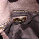Miu Miu Hand Bag Leather 2way Beige Gold Auth 192198V-20