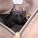 Miu Miu Hand Bag Leather 2way Beige Gold Auth 192198V-22