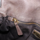 Miu Miu Hand Bag Leather 2way Beige Gold Auth 192198V-23