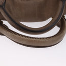 Miu Miu Hand Bag Leather 2way Beige Gold Auth 192198V-7