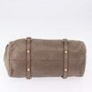 Miu Miu Hand Bag Leather 2way Beige Gold Auth 192198V-5