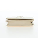 GUCCI Soho Chain Bag Leather Outlet White Gold 598211 493075 Auth 192199V-8