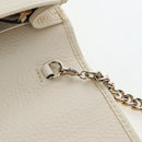 GUCCI Soho Chain Bag Leather Outlet White Gold 598211 493075 Auth 192199V-23