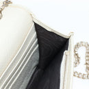 GUCCI Soho Chain Bag Leather Outlet White Gold 598211 493075 Auth 192199V-25