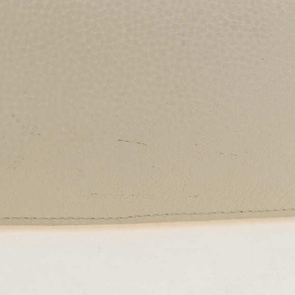 GUCCI Soho Chain Bag Leather Outlet White Gold 598211 493075 Auth 192199V