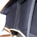 Christian Dior Trotter Canvas Hand Bag PVC 2way Navy Gold Auth 192200-21