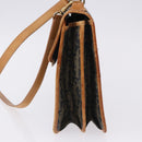 Christian Dior Trotter Canvas Hand Bag PVC 2way Navy Gold Auth 192200-4