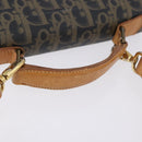 Christian Dior Trotter Canvas Hand Bag PVC 2way Navy Gold Auth 192200-7