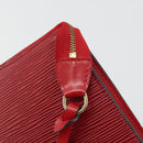 LOUIS VUITTON Epi Pochette Accessoires Pouch Red M52947 LV Auth 192205A-17