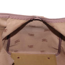 Burberrys Nova Check Boston Bag Canvas Beige Gold Auth 192209-22