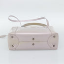 Christian Dior Maris Pearl Bag Patent Leather 2way Lavende Silver Auth 192211-11