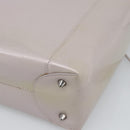 Christian Dior Maris Pearl Bag Patent Leather 2way Lavende Silver Auth 192211-14