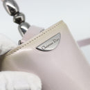 Christian Dior Maris Pearl Bag Patent Leather 2way Lavende Silver Auth 192211-16