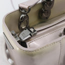 Christian Dior Maris Pearl Bag Patent Leather 2way Lavende Silver Auth 192211-19
