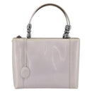 Christian Dior Maris Pearl Bag Patent Leather 2way Lavende Silver Auth 192211-2