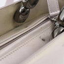 Christian Dior Maris Pearl Bag Patent Leather 2way Lavende Silver Auth 192211-21