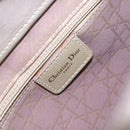 Christian Dior Maris Pearl Bag Patent Leather 2way Lavende Silver Auth 192211-23