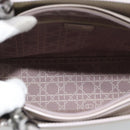 Christian Dior Maris Pearl Bag Patent Leather 2way Lavende Silver Auth 192211-24