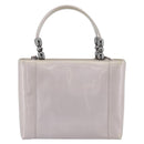 Christian Dior Maris Pearl Bag Patent Leather 2way Lavende Silver Auth 192211-3
