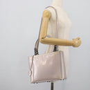 Christian Dior Maris Pearl Bag Patent Leather 2way Lavende Silver Auth 192211-30