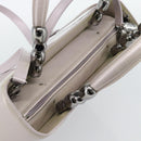 Christian Dior Maris Pearl Bag Patent Leather 2way Lavende Silver Auth 192211-6