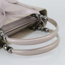 Christian Dior Maris Pearl Bag Patent Leather 2way Lavende Silver Auth 192211-7
